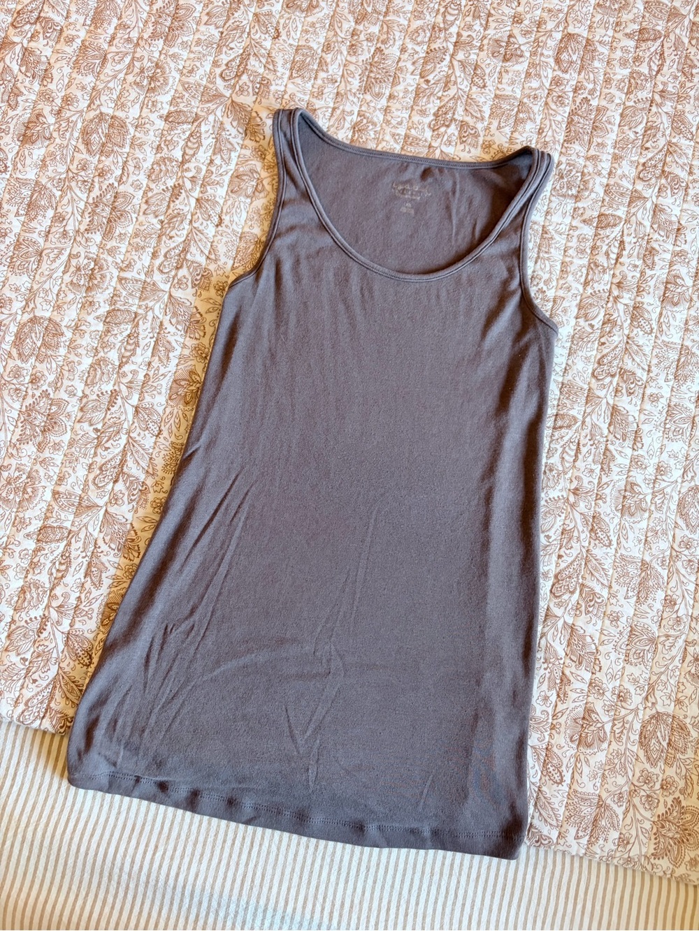 Isabel Maternity by Ingrid & Isabel Brown Scoop Neck Maternity Tank - XS